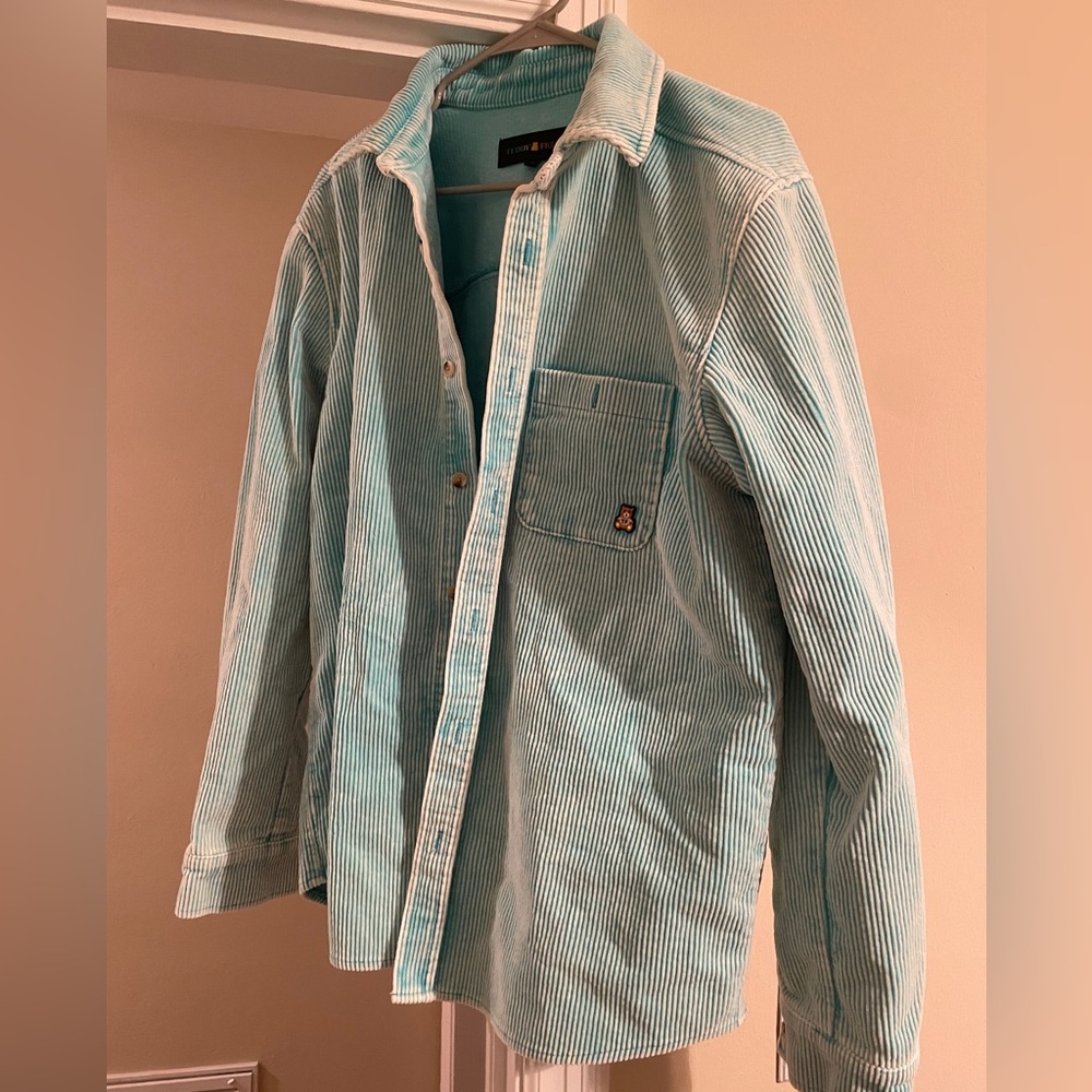 Teddy Fresh teal blue corduroy jacket